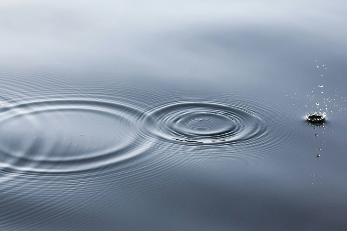 ripples in a pond
