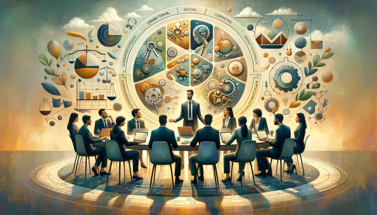 a man leading a meeting and exhibiting the qualities of emotional intelligence